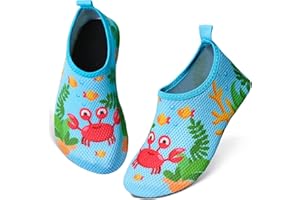 TMEOG Buty do wody dla dzieci, plażowe, buty do pływania, antypoślizgowe buty na basen, nad morze, szybkoschnące buty do zakładania na bose stopy, dla chłopców i dziewcząt