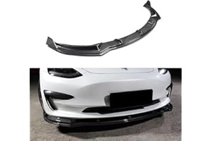 Lèvre Avant Arcoche Tesla modèle 3 pour Accessoires de Pare-Chocs adaptés au becquet Avant modèle 3 2017-2023 (Fibre de Carbone Brillante)
