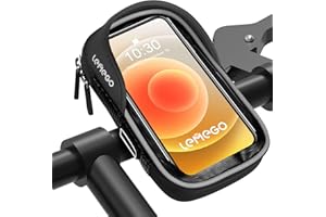 LEMEGO Support de téléphone Portable étanche pour Guidon de vélo - Rotation à 360° - pour Smartphone jusqu'à 6,8"