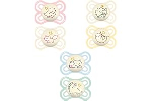 MAM | Smoczek Perfect Night 2-6 miesięcy (2 sztuki) losowy kolor - fosforyzujący silikonowy smoczek dla niemowląt - idealny smoczek dla niemowląt dla dobrego rozwoju jamy ustnej