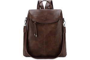 VX VONXURY Anti-Theft Backpack for Women Fashion PU Leather Backpack Purse With Detachable Shoulder Strap Vintage Handbag