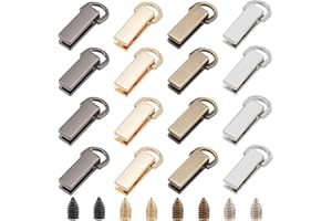 WADORN 16 Ensembles de Boucles de Matériel de Sac à Main, 4 Couleurs Sac à Main Suspension Fermoir en Métal Sac à Main Chaîne Sangle Connecteur Lien Clip Crochets avec Anneau en D, 0.7 cm de Largeur