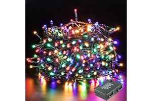 GlobaLink Christmas Fairy Lights Battery Powered, 40M/131FT 300LEDs Outdoor Christmas Lights, Waterproof Led String Lights with Timer & 8 Modes for Indoor Garden Wedding Party Decorations - Multicolor