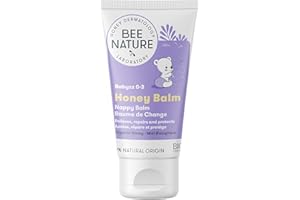 Bee Nature - Crème Change Bébé - Miel Bio - Soulager l'érythème Fessier, l'irritation et les Rougeurs - 99% Naturelle - YUKA 100/100 - Apaise et Régénère - Peaux Sensibles - 50ml