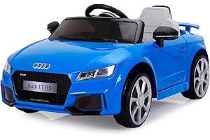 FEBER Audi TT RS Azul R/C, Coche eléctrico de 1 Plaza, radiocontrol, con Detalles de Coche: Faros con luz, 2 Marchas, Sonido, de 3 a 8 años, Famosa (800013441)