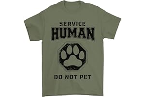 3TEES Funny Dog Service Human Do Not Pet Mens T-Shirt 100% Cotton