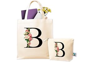 LA FÁBRICA DE INVENTOS Bolsas de Tela Personalizadas - Tote Bag Personalizada + Neceser - Bolsa Tela Personalizada Mujer - Regalos Personalizados - Regalo Original Mujer - Bolsa Compra Reutilizable