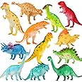 Dinosaur Figure, 7 Inch Jumbo Dinosaur Toy Playset,Assorted Realistic Dinosaur, Vinyl Plastic Dino Dinosaur Set Party Favors Toys(12 pack)