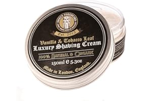 Organic Shaving Cream Vanilla & Tobacco Leaf Sweyn Forkbeard 150ml - 100% Organic Shaving Cream for Men Made in London