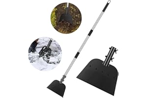 Bourske Unkraut Entferner, Gartenschaufel mit Stiel Schwarzem Stoßscharre Rasenkantenschaufel zum Entferner JäTen, Moos und Schnee Unkrautentferner Schaufel