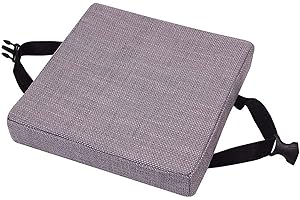 SWD TWTH Cojines para silla, cojines antideslizantes para sillas de comedor, cojines cuadrados lavables para taburete, jardín, interior y exterior (28 x 28 x 5 cm, gris)