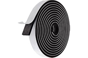 AOYINFE 3M Dichtungsband Selbstklebend 20mm(B) x6mm(D) für Türen Fenster Schaumstoffband Türdichtung Fenster, Gummidichtung für Kollision Siegel Lärm Schalldämmung Schwarz(1 Rollen je 3M lang)