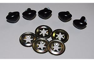 celloexpress Black Cat/Triangle Noses 21mm x 15.5mm Metal Backs - Teddy Bear & Soft Toy Making Detailed Noses - Pack of 5