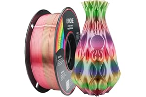 ERYONE Ultra Shiny Silk PLA Filament voor 3D Druker, PLA Filament 1.75mm, +/- 0,03mm,1kg 1 Spule, Multicolor Rainbow Fast Color Gradient Silk, Metal Luster Silk Rainbow