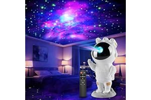 SZPACMATE Astronaut Projektor,LED Sternenhimmel Projektor für Kinder mit Timer,Fernbedienung,Galaxy Star Projektor,Planetarium Nachtlicht für Schlafzimmer,Perfekt Geschenk für Kinder und Erwachsene