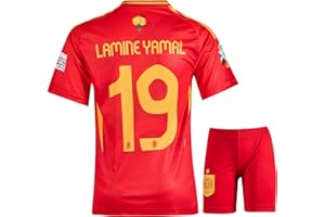 IHIMI Lamine Yamal No 19 Spagna National Team, maglia per bambini e pantaloncini, maglia sportiva, design speciale, edizione limitata