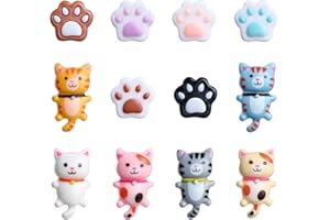 WEWAYSMILE 9Pcs Cat Stethoscope Charms for Nurses Animals Stethoscope Name Tag Personalized Doctor Accessories Gift for Doctors Student Medical Graduates Assistant