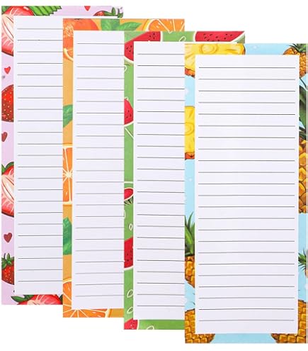 Sweetzer & Orange FastCheck boodschappenlijst magneet pad voor koelkast. 6 x 9 inch magnetisch notitieblok met gedrukte boodschappenlijstitems en lege boodschappenwinkelruimtes. 60 pagina's