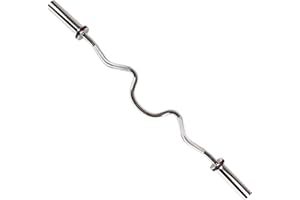 SUNNY HEALTH AND FITNESS Sunny Health & Fitness 122 cm Olympic Super Curl Bar z pierścieniami - OB-48