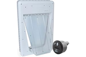PetSafe - SmartDoor Elektronische Haustiertür - Halsband-Schlüsselzugang, Programmierbare Modi, Energieeffizient - Bis zu 5 Haustiere - Groß