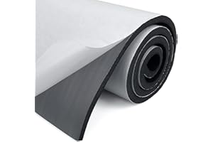 SDLDEER Rouleau de mousse auto-adhésif, 300 mm (l) x 6 mm (P) x 3 m (L), feuilles de mousse multifonction en néoprène pour protection des meubles, antidérapant, isolation acoustique, absorption des