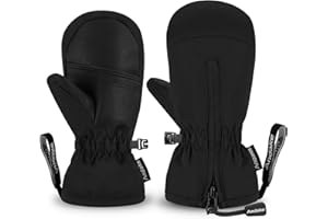Andake Kids Ski Gloves, Boys & Girls Warm Waterproof Mittens 3M Thinsulate Windproof Breathable Thermal Children Gloves for Skiing, Snowboarding and Winter Outdoor Sport