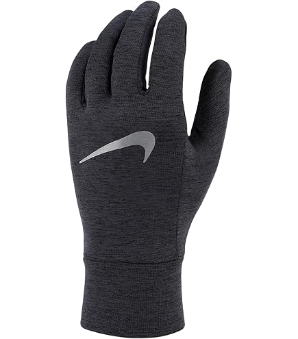 Nike Men's 9331/67 Lightweight Technology Running Gloves, 082 Black/Silver, S Fashion