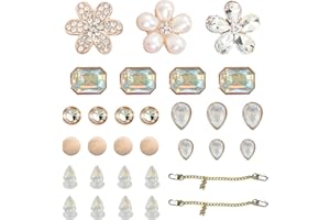 YSDYY Confezione da 27 accessori scarpe, accessori scarpe con diamanti cristallo, accessori cinturino polso, decorazioni sandali, fiori diamanti perle, fibbie decorative scarpe ragazze, accessori scarpe