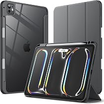 Yoedge Custodia IPad Pro 11 (2021/2020/2018): Cover Smart In PU Con Funzione Stand, Reticolo Nero