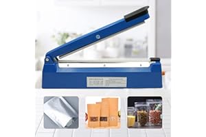 MOGOULUA 300mm Heat Sealer for Heating Seal Bags 12" Portable Foil Sealer Heat Sealer Machine for Mylar PP PE Bags Balloon Sealer 3mm Seal Width Bag Sealer with 8 Gear Temperature Control