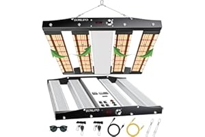 JideTech SPC2500 Lampe Led Horticole avec Dimmer, 250W Lampe de Culture Spectre Complet avec 1220pcs Sam-sung LED, pour 120x120cm Chambre Tente de Culture, Culture Indoor, Semis, légumes Et Fleurs