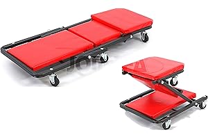 JOMAFA CAMILLA PARA TALLER MECANICO CONVERTIBLE EN ASIENTO CON 6 RUEDAS 360º