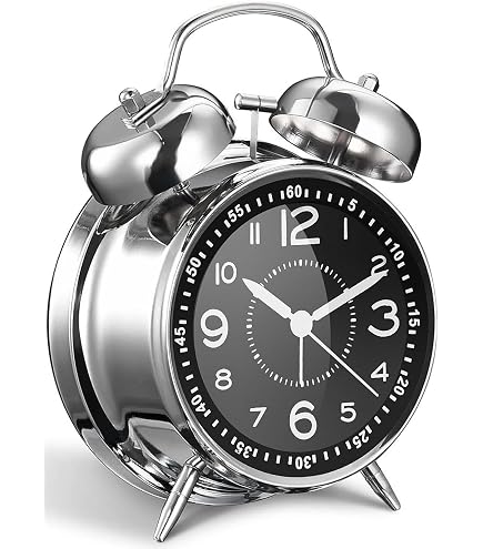 Réveil Analogique Rétro ADE – Style Vintage, Boîtier Métal Menthe, Fonction Snooze Et éclairage – Horloge De Chevet Ou Bureau