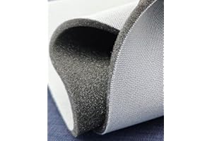 TISSUS ET NAPPES WESTEEL Tissu Ciel de Toit Automobile Gris - Au Mètre - Épaisseur 6mm - Largeur 160cm 190g/m2 Rénovation de pavillon intérieur