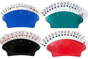 AMZMUKAUP 4 Stück Spielkartenhalter, Kartenhalter Kinder Spielkarten Freisprech Kartenständer Spielkarten Aufbewahru für Erwachsene, Kinder, ältere Menschen (Spielkarten Nicht Enthalten)