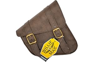 Dowco Willie & Max Brass Monkey Brown Motorcycle Swingarm Bag - Dual Shock - Sportster - 59779-08