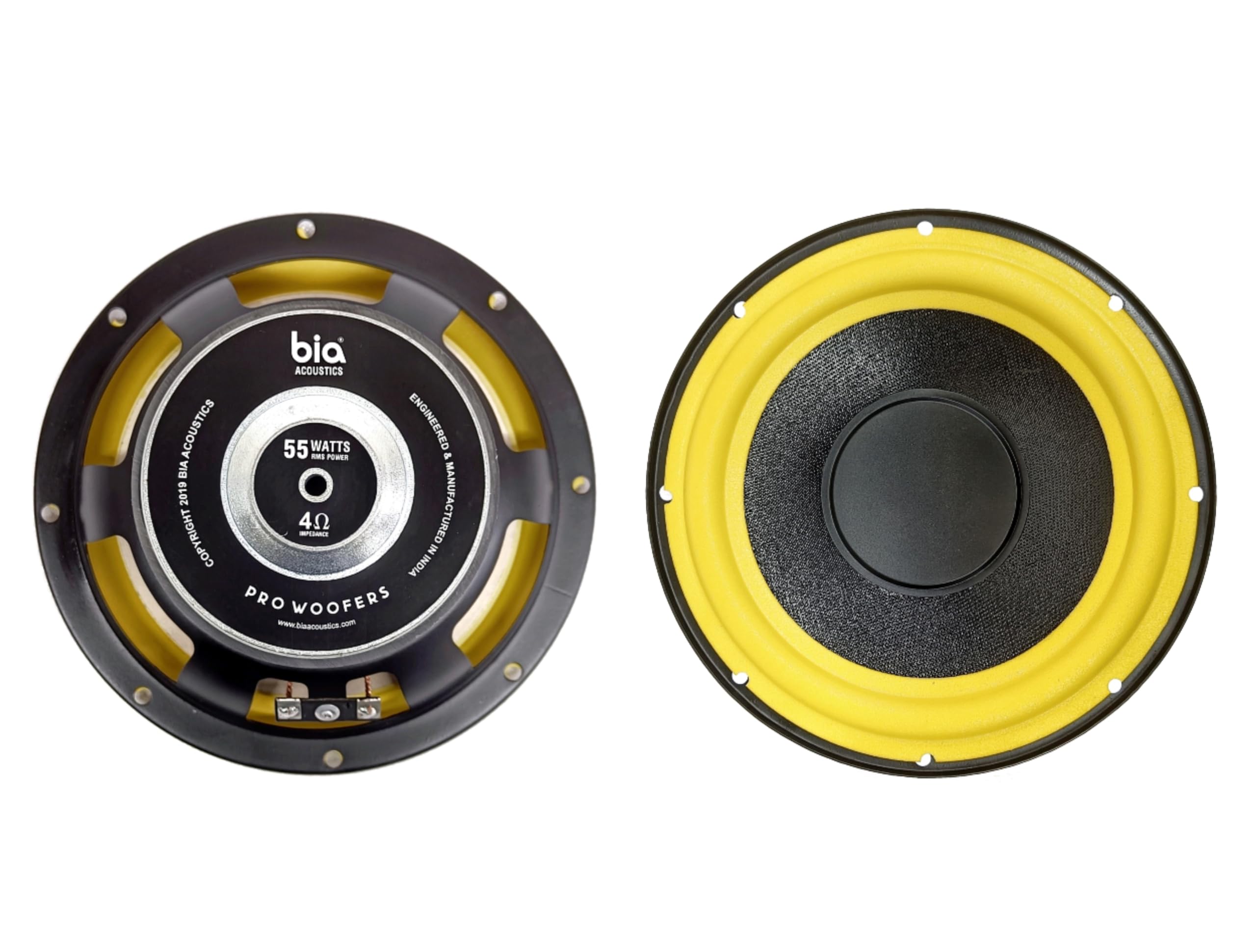 BIA ; ACOUSTICS 6.5 Inch Speaker Pro Woofers 55W 4ohm for Car & Home Audio