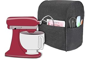 Luxja Abdeckhaube für KitchenAid Küchenmaschine, Anti-Staub Abdeckung für KitchenAid Küchenmaschine und Zubehör(passend für 4,3 Liter und alle 4,8 Liter KitchenAid Küchenmaschine), Schwarz