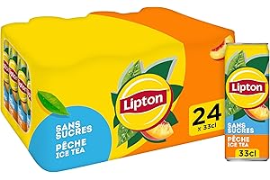 Lipton Ice Tea Pêche Sans Sucres Canettes 24x33CL