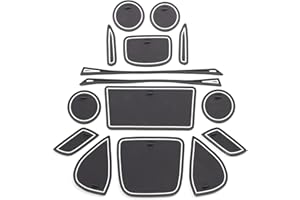 Smabee Anti-Slip Gate Slot Cup Mat Fit for Toyota Yaris Cross 2020-2023 SUV Accessories Rubber Door Pad Car Non-Slip Mats Cover (WHITE)