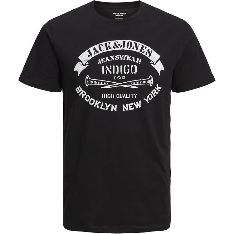 Jack & Jones RED LOGO PRINT FULL SLEEVES CREW NECK T-SHIRT | JJOR DI IRVINE-BRICK RED