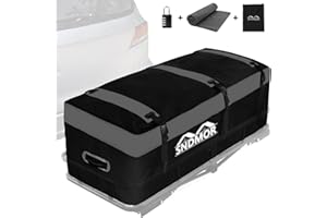 SNDMOR Bolsa de Transporte de Carga para Remolque, 19 Pies cúbicos (150 * 60 * 60 cm) Bolsa de Transporte Impermeable para Remolque Que Incluye 6 Correas de Refuerzo (Gris)