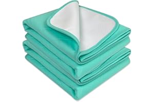 Bedecor Pack of 2 Heavy Absorbency Reusable Incontinence Bed Pads for Kids, Adults, Elderly, Pets - Kylie Sheets 86x132cm, Green New Invention, Anti-Slip