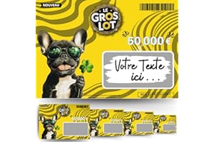 NOZHAM 5 carte biglietti da grattare personalizzabili sorpresa, annuncio originale, biglietto da grattare per prank scherzo, falso biglietto da grattare personalizzato