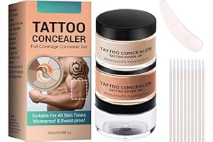 MRCUVARYAS Tattoo Concealer für Körper - Zweifarbig Tattoo Abdecken Wasserfest - Tattoo Cover Up Makeup - Tattoo Abdeckung Creme, Hohe Abdeckung Concealer, Lang Anhaltend Body Concealer für Narben