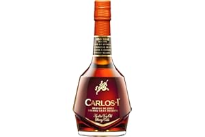 CARLOS I Brandy de Jerez Solera Gran Reserva | Made with Grape and Aged in Centuries-Old Casks Following the Traditional System of Criaderas and Solera. 40% Alcohol by Volume - Bottle Size 70cl