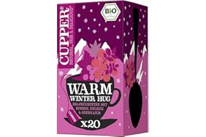 ‎CUPPER Cupper Bio-Früchtetee "Warm Winter Hug", 20 ungebleichte Teebeutel, umweltfreundlich, fair gehandelt
