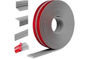 LSGCQ Peel and Stick Wall Moulding Trim Flexible Edging Trim Self Adhesive Wall Corner Protectors Edging Strip for Home Decor Floor Transition (40mm×3m, Gray)