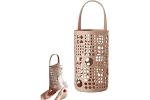 CALLYSONIC Dispensador de bolsas colgantes, almacenamiento de bolsas, toallas de papel, bolsas de plástico, soporte para bolsas de la compra, organizador de bolsas de basura plegables de malla multifuncional