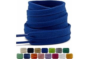 Dafannis Cordones Planos de Algodón, 9 mm de Ancho Cordones Muy Resistentes Zapatos Para Correr, Cordones Zapatillas Deporte, 2 Pares Cordones Zapatos de Repuesto de Primera Calidad